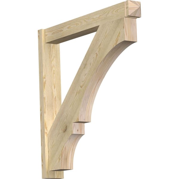 Ekena Millwork 6 in. x 42 in. x 42 in. Balboa Arts and Crafts Rough Sawn Douglas Fir Outlooker