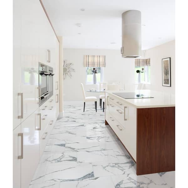 Majestic Lapis Lazuli 12 in. x 24 in. Polished Porcelain Marble Look Floor and Wall Tile (558.72 sq. ft./Pallet)