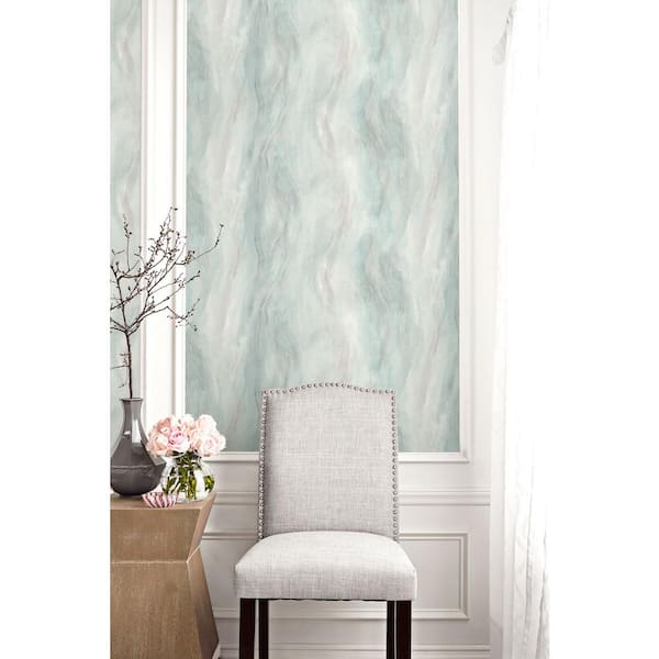 60.75 sq. ft. Polar Ice Smoke Texture Embossed Vinyl Unpasted Wallpaper Roll