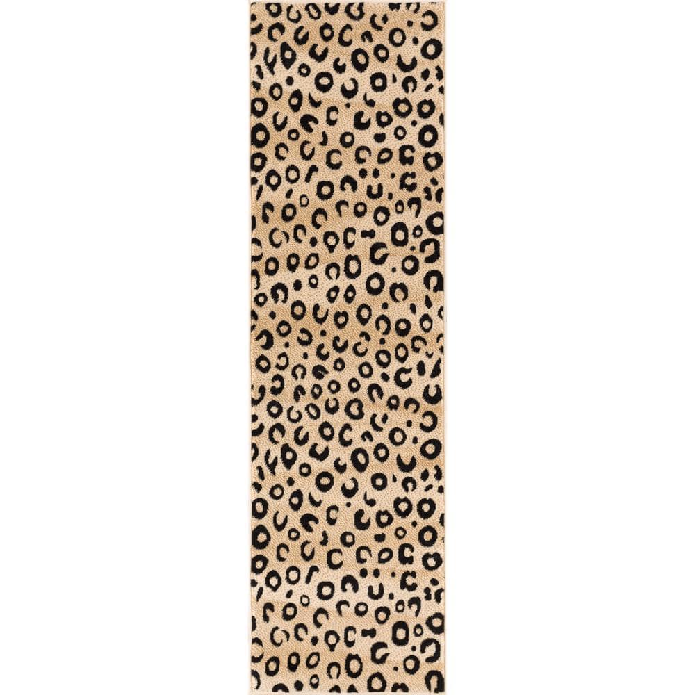 Well Woven Dulcet Leopard Black 5 ft. x 7 ft. Modern Animal Print Area Rug  19535 - The Home Depot