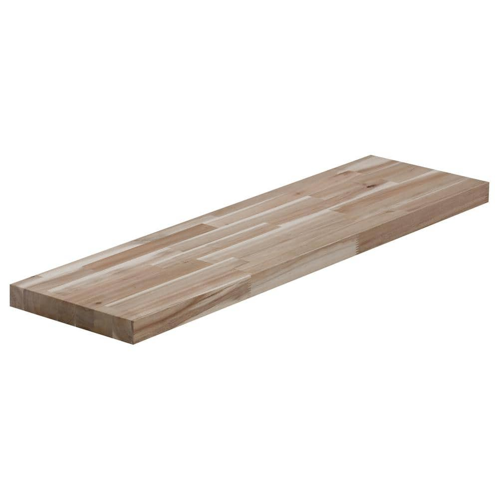 Hardwood Reflections 10 In W X 36 In D Unfinished Acacia Floating Decorative Wall Shelf 