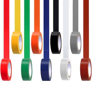 0.80 in. W x 30 ft. Electrical Tape Family 9-Pack Flame Retardant UV Resistant for Home Industrial Multi-Colored