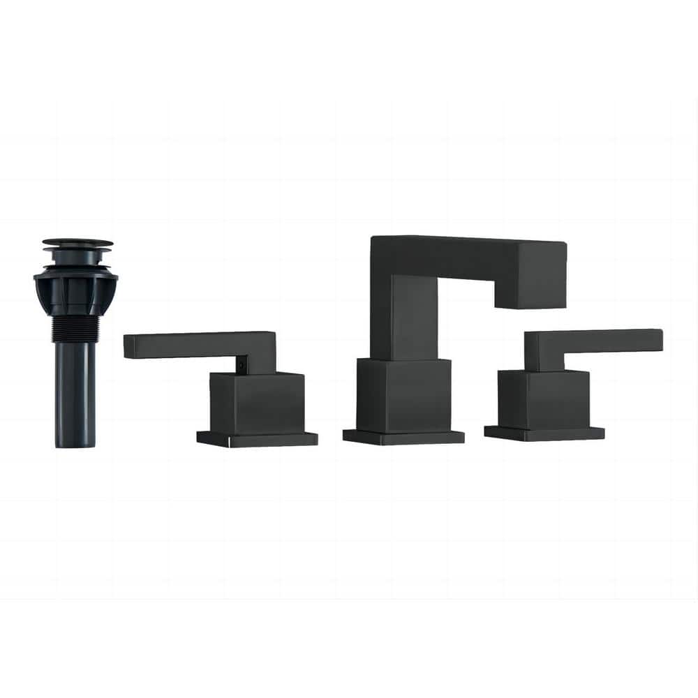 8 in. Widespread Double Handle Bathroom Faucet in Matte Black price history on PriceWatchPro