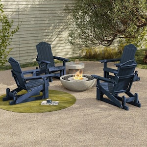 JOYESERY Coffee Gilder Rocking Adirondack Chair, HDPE Plastic Wood