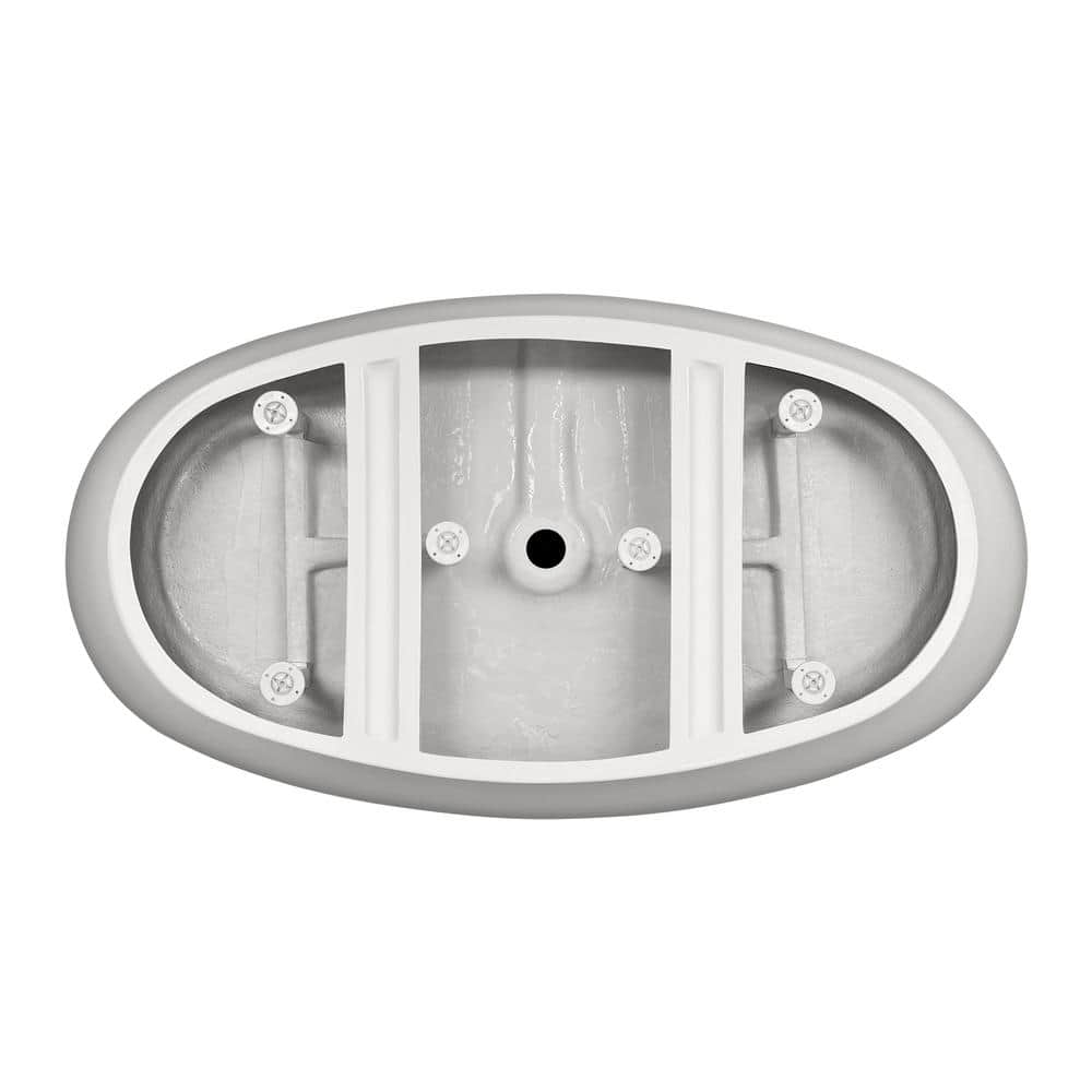 Dorrit 60" White Acrylic Freestanding Soaking Bathtub with Faucet