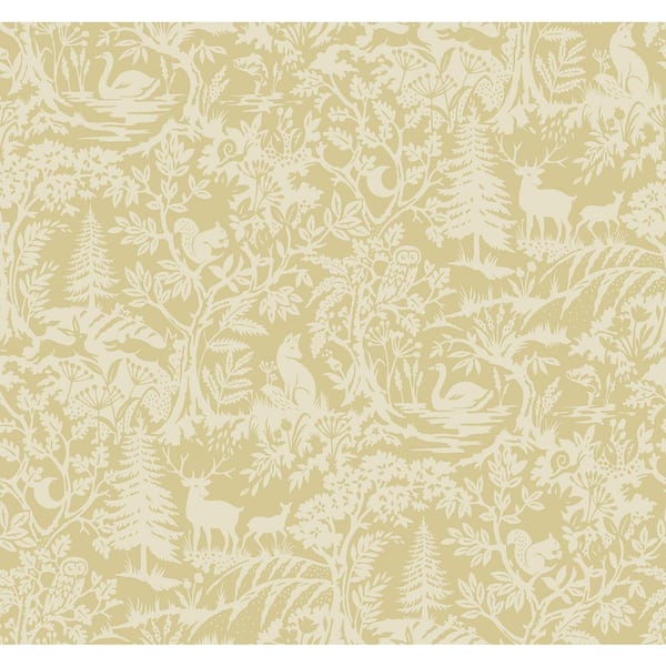 Chesapeake Alrick Forest Venture Yellow Prepasted Non Woven Wallpaper Sample