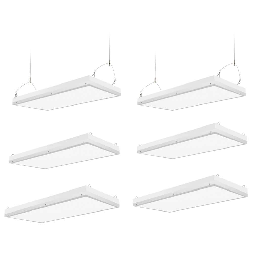 6-Pack 2ft. 500-Watt Equivalent Integrated LED White High Bay Light,16000Lu