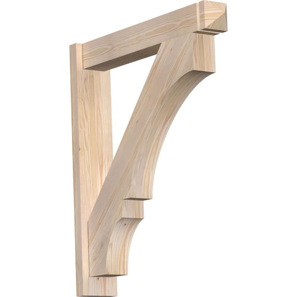 Ekena Millwork 6 in. x 34 in. x 30 in. Douglas Fir Balboa Arts and Crafts Smooth Outlooker