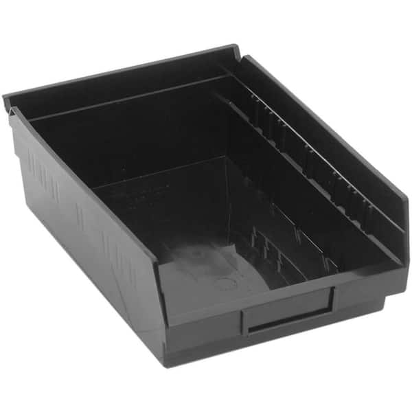 QUANTUM STORAGE SYSTEMS 4 In. Economy 3.27 Qt. Shelf Bin in Black (20-Pack)
