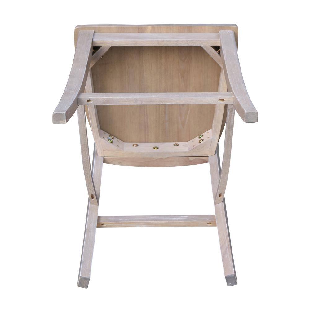 Verona Gray Solid Wood Counter Stool 22"x41"