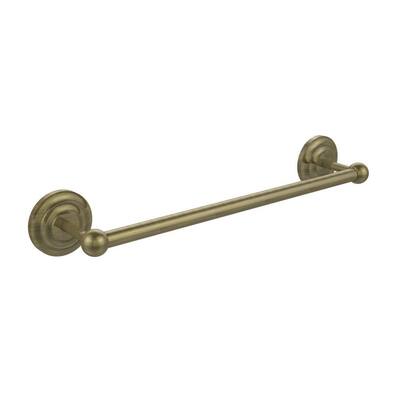 aged brass towel bar