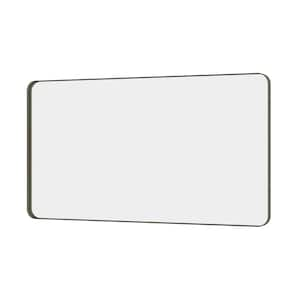 72 in. W x 40 in. H Super Big Rectangular Framed Wall Mounted Bathroom Vanity Mirror in Brushed Bronze