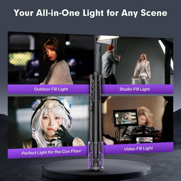 6.9 ft. Aluminum Adjustable Heavy-Duty Tripod Light Stand with Quick-Flip Locks for Studio and Outdoor Lighting