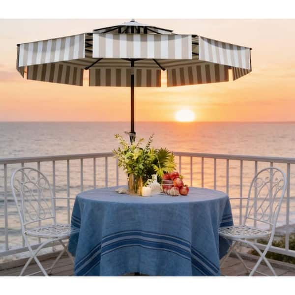 gingham patio umbrella DiCesare Designs Rhythm (more colors) Viola Umbrella have accessory for those who appreciate fashion 8.6 ft. Metal Tiltable Outdoor