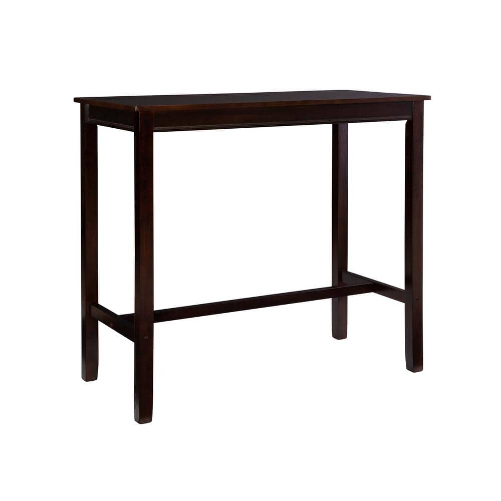 Concord Walnut Finish 47.25 x 23.75 x 42H Bar Height Pub Table