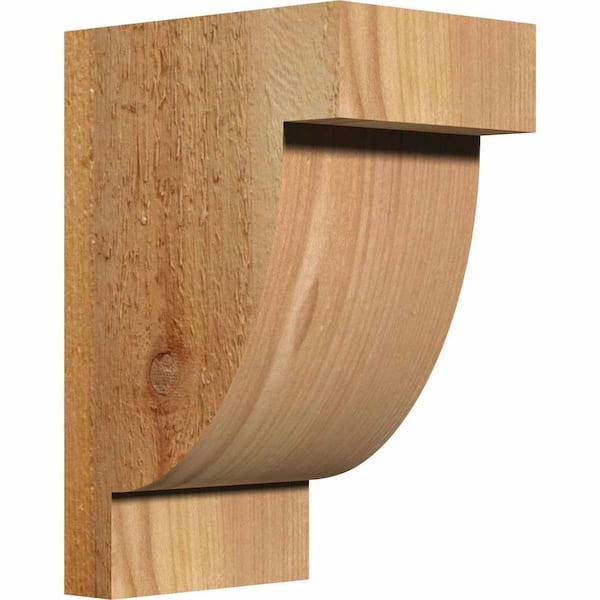 Ekena Millwork 6 in. x 8 in. x 12 in. Western Red Cedar Alpine Rough Sawn Corbel