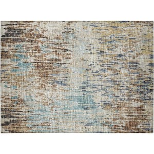 Accord Multi 1 ft. 8 in. x 2 ft. 6 in. Abstract Indoor/Outdoor Washable Area Rug