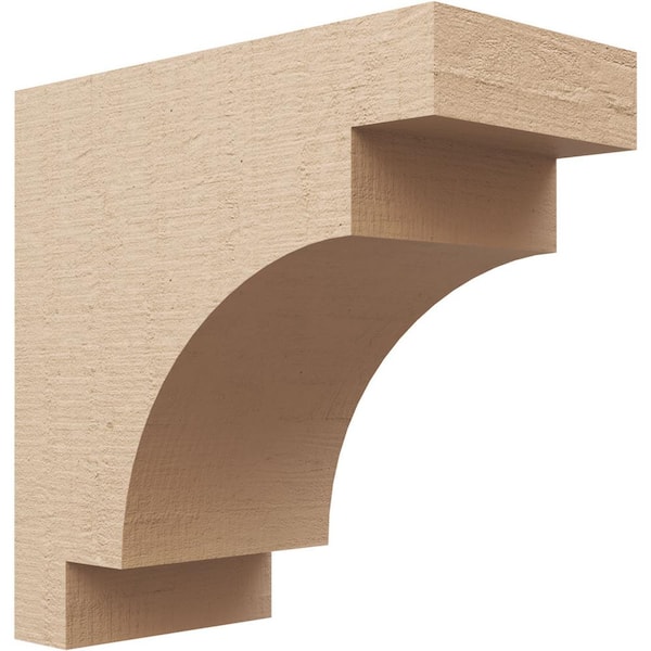 Ekena Millwork 7 in. x 14 in. x 14 in. Classic Mediterranean Rough Cedar Woodgrain TimberThane Corbel, Primed Tan