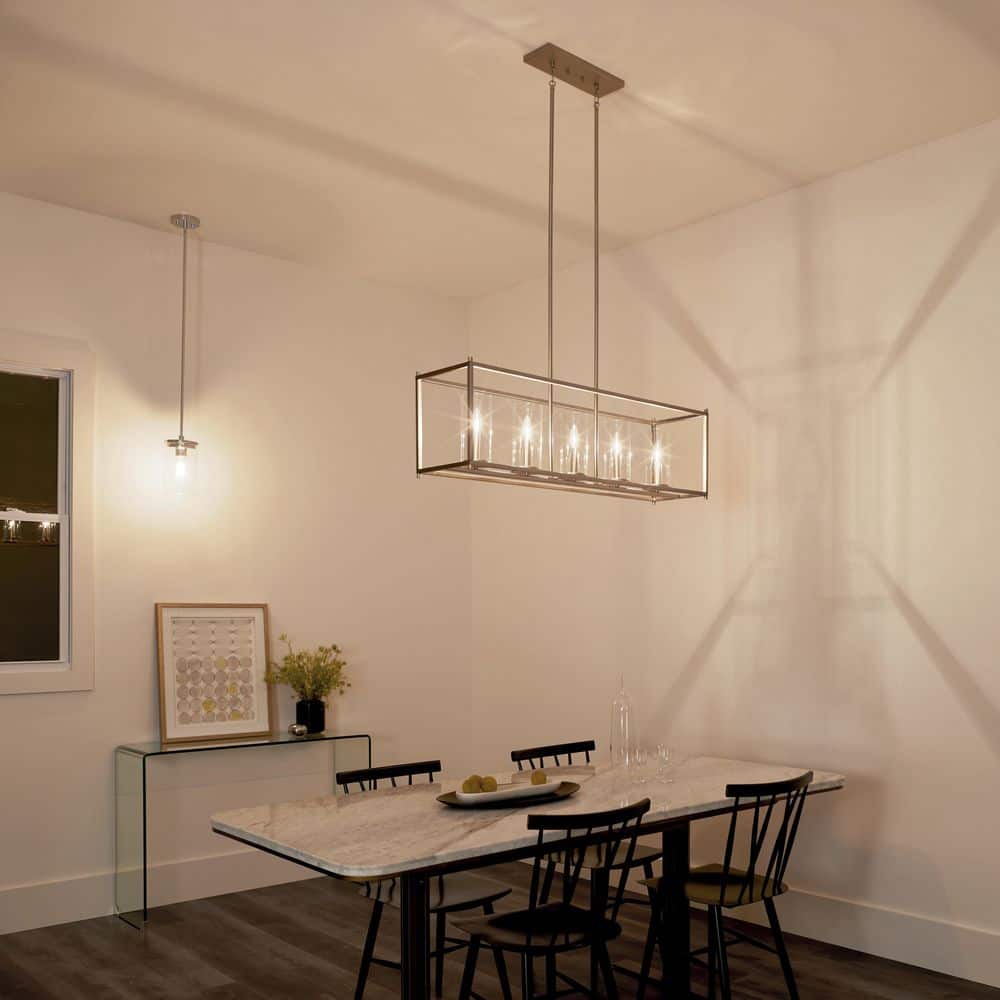 Crosby Mini 6" Black Steel Pendant with Clear Glass Shade