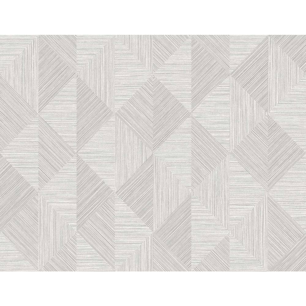 Seabrook Designs 60.75 sq. ft. Dove Diamond Inlay Embossed Vinyl ...