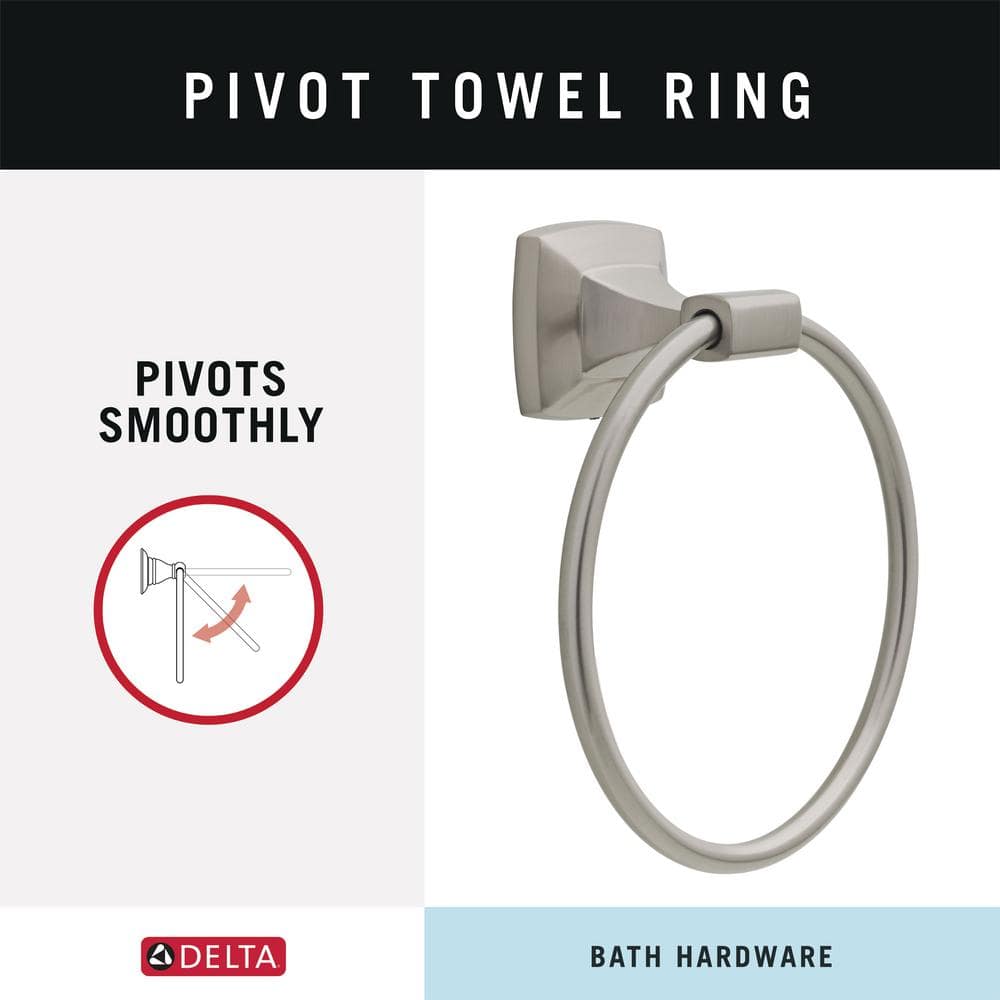 Brushed Nickel 3-Piece Bathroom Hardware Set with 24" Towel Bar