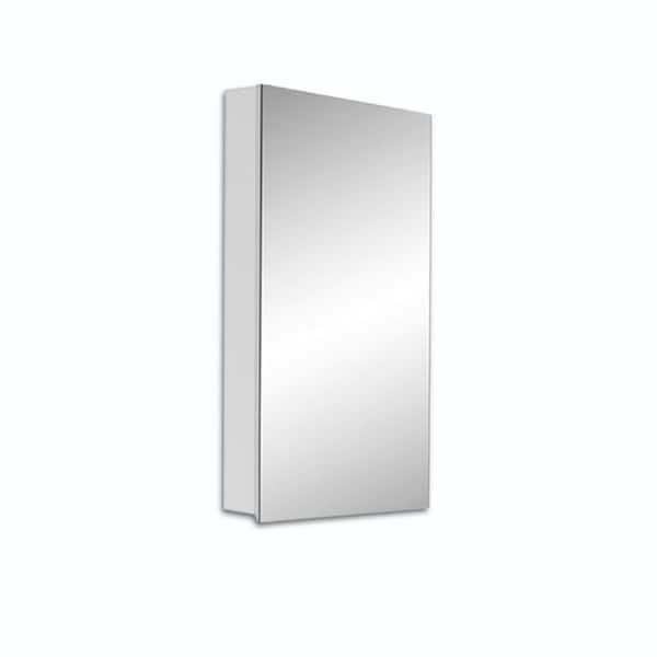Andrea 15 in. W x 26 in. H Large Rectangular Recessed or Surface Mount Medicine Cabinet with Mirror