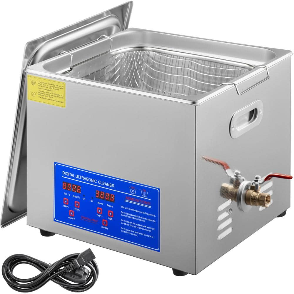 VEVOR Commercial Ultrasonic Cleaner 1.6 Gal. Professional Ultrasonic  Cleaner 40kHZ with Digital Timer and Heater JPS-30ACSBQXJ0001V1 - The Home  Depot