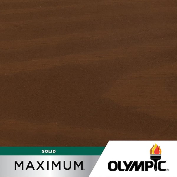 Olympic Maximum 1 Gal SC-1016 Chestnut Brown Solid Color Exterior Stain and Sealant in One