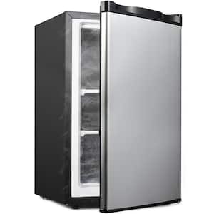 2.1 cu. ft. Manual Defrost Upright Freezer in Silver with Reversible Door, Removable Shelf