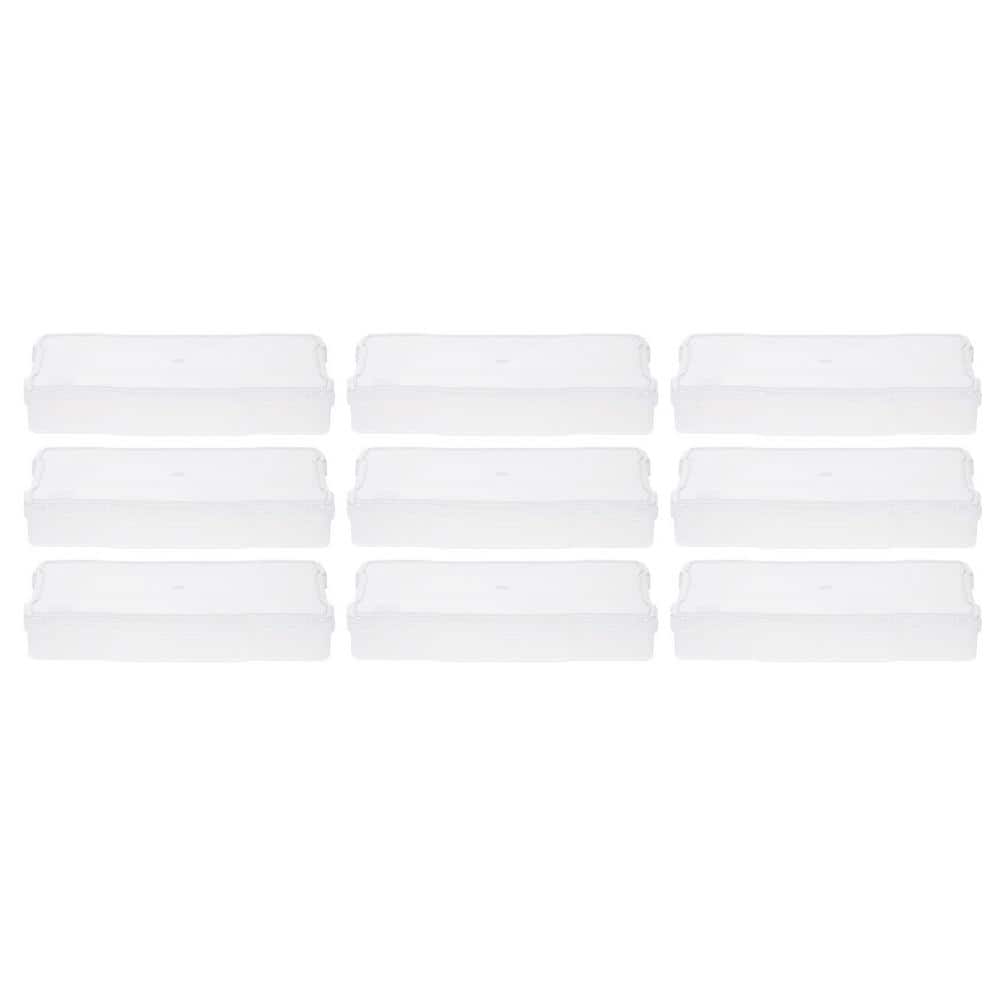 IRIS Clear Photo and Craft Keeper Storage Tote, with  Stackable, in clear, (9 Pack) 585508 The Home Depot