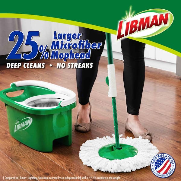 Microfiber Tornado Wet Spin Mop and Bucket Floor Cleaning System with 2 Refills