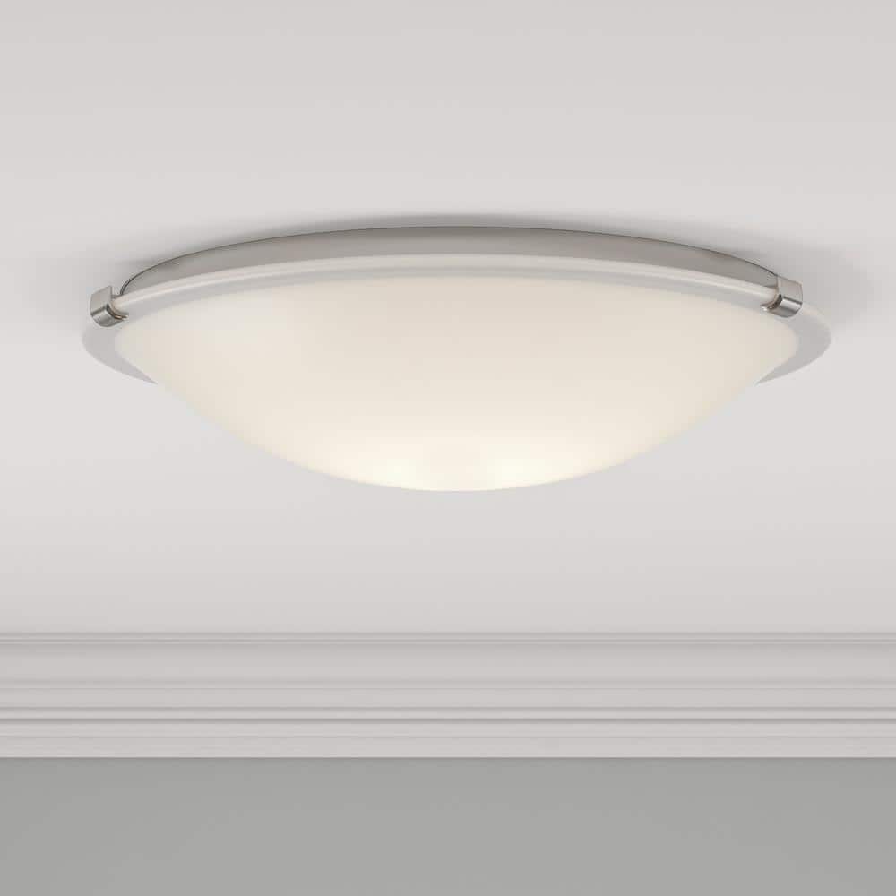 Brushed Nickel 16" LED Dome Flush Mount Light