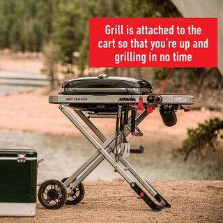 BBQ-PLUS Copertura Per Barbecue Weber Traveler 9010001 – Tessuto Oxford 600D Impermeabile – Con Fibbie E Velcro