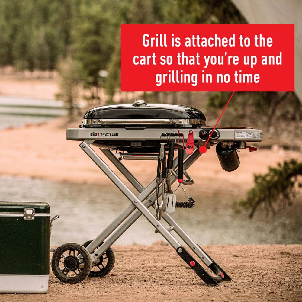 Weber 44-Inch Black Portable Propane Gas Grill
