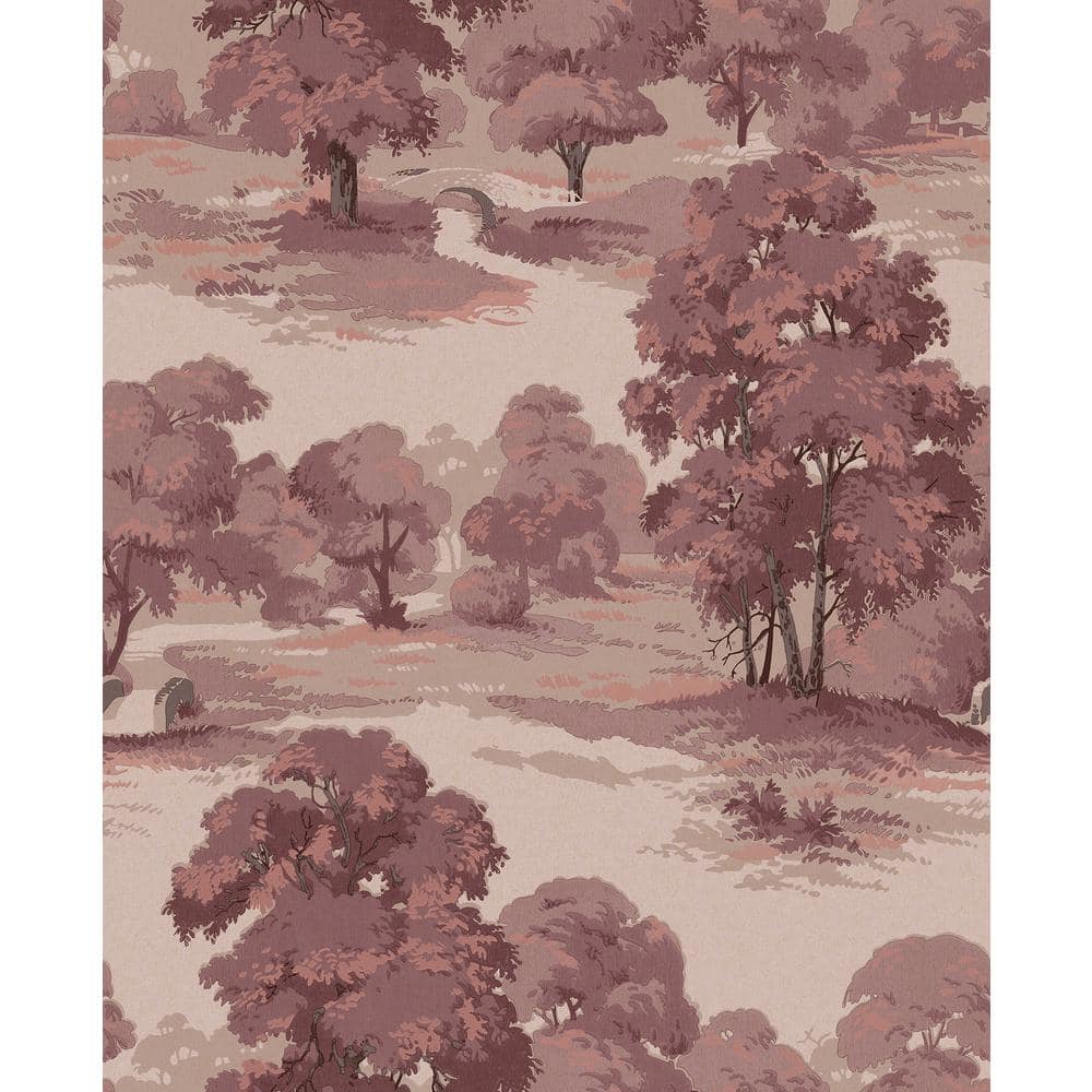 Advantage Red Sherwood Merlot Glade Wallpaper 4164M1828 The Home Depot