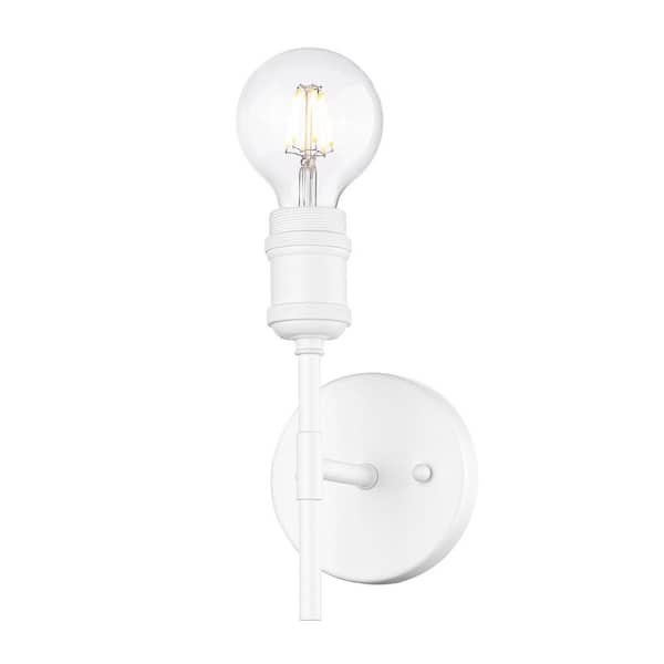 Golden Lighting Axel 1-Light Matte White Wall Sconce