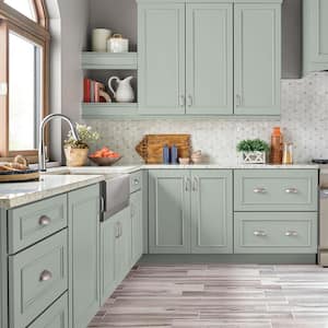 1 gal. #N400-2 Frosted Sage Semi-Gloss Enamel Interior/Exterior Cabinet, Door & Trim Paint