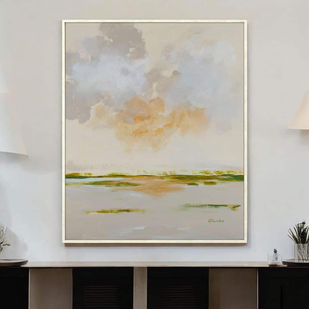 HomeRoots 1-Piece Floater Frame Graphic Print Abstract 52.00 in. x