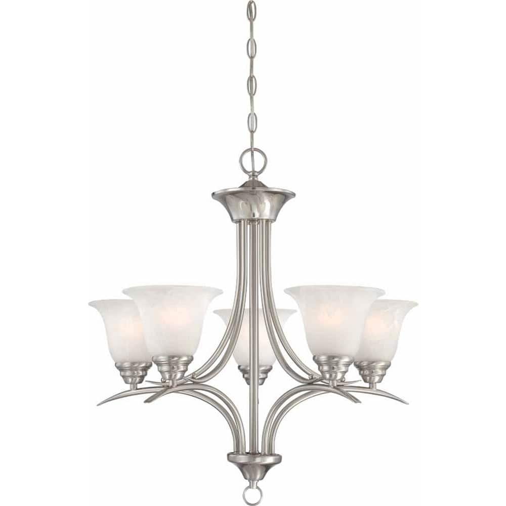 Trinidad 5-Light Brushed Nickel Chandelier price history on PriceWatchPro