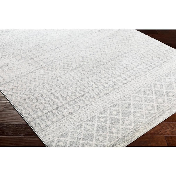 Laurine Gray 8 ft. x 10 ft. Trellis Area Rug