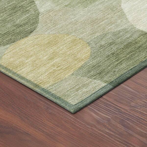 Chantille Machine Washable Indoor/Outdoor Abstract ACN2375 Sage 2 ft. x 7 ft. Runner Rug