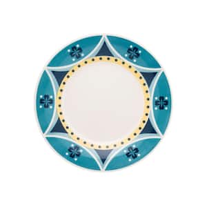 7.48 in. Actual Yellow and Blue Salad Plates (Set of 12)