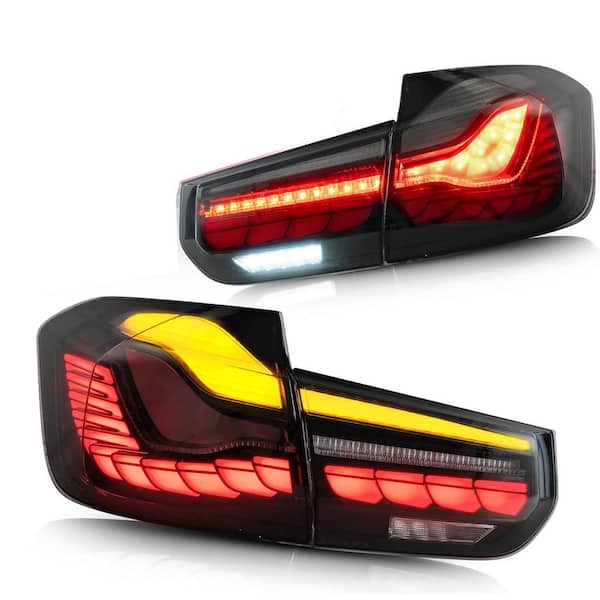 OLED Tail Lights Compatible with 2013-2018 BMW 3-Series F30 F35 F80 6th Sedan with Dragon Scales Running Light