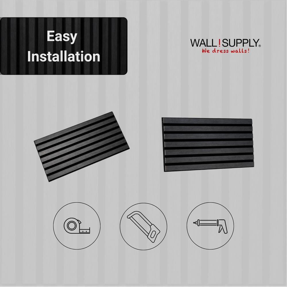 Anthracite 3D Acoustic Polystyrene Wall Panels Set of 6
