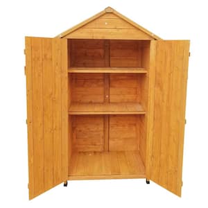 68.50 in. x 22.83 in. x 40.35 in., Wooden Shed Natural for Backyard Garden Big Spire Tool Storage, 10.86 sq. ft.