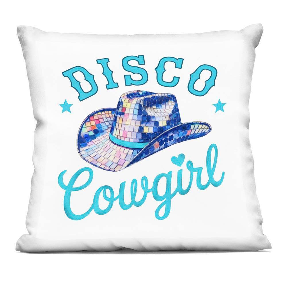 Turquoise Disco Cowgirl Blue Abstract Polyester 18 in. x 18 in. Throw Pillow price history on PriceWatchPro