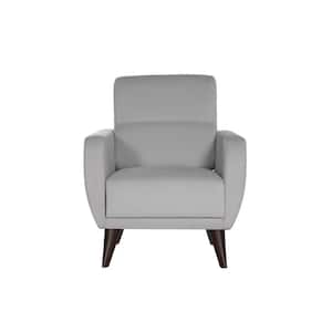 Light Gray Chair with Storage and Performance Fabric