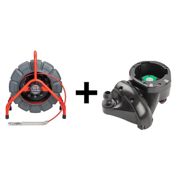 SeeSnake Mini Pro Sewer Camera Inspection Reel (200 ft. Cable for 1.5 in.-8 in. Lines) and CSx VIA Adapter Mount Bundle