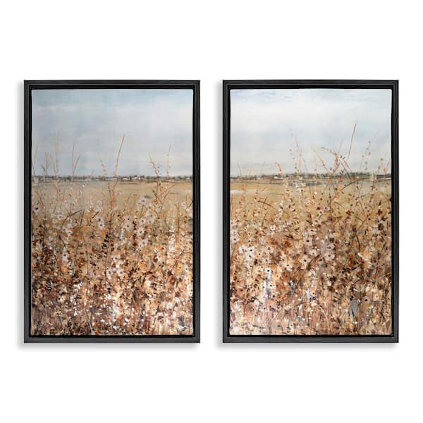 Stupell Industries Rustic Country Prairie by Tim OToole 2 Pieces Black Floater Frame Nature Graphic Art Print 31 in. x 21 in.