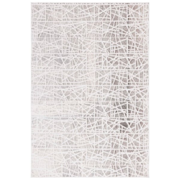 SAFAVIEH Maya Taupe/Gray 4 ft. x 6 ft. Abstract Distressed Area Rug